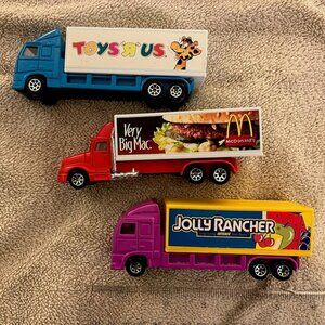Hot Wheels Haulers, 1996. Big Mac, Toys R Us, Jolly Rancher.